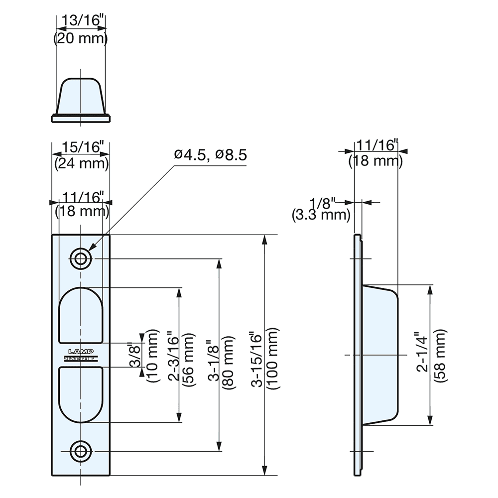 80mm Recessed Pull, Satin Alt 4 - Image