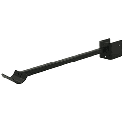 12-1/4" black finish closet rod bracket for walls with studs