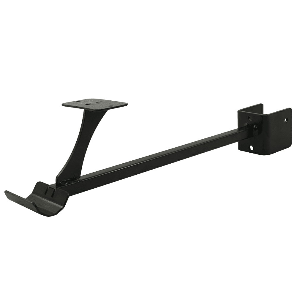 11-1/2" Closet Rod Bracket with Shelf Support in Black Finish by Stronghold Brackets, Llc