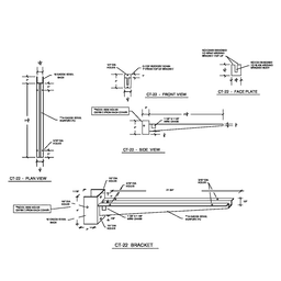 Stronghold Brackets, Llc 22" x 21-3/4" Concealed Floating Countertop Bracket in White Finish