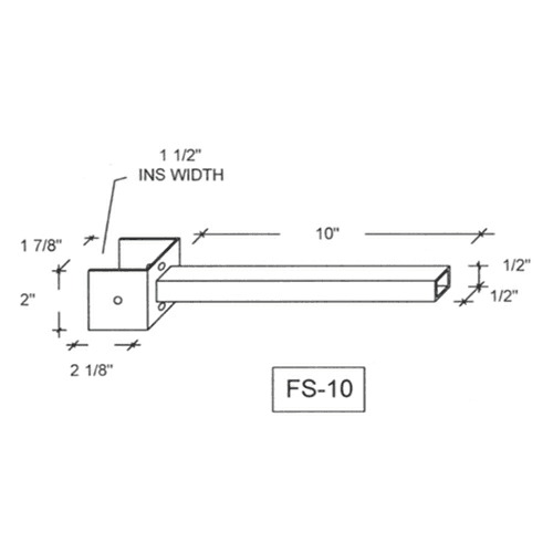 Stronghold Brackets 10" Floating Shelf Bracket - 'U' shaped design for easy installation after sheetrock