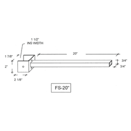 Stronghold Brackets 20" Floating Vanity Bracket - Easy Installation Design