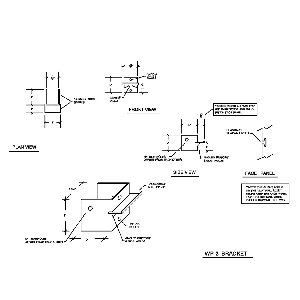 Concealed Wall Panel Bracket - Stronghold Brackets, Llc
