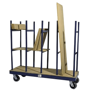 Heavy-Duty Steel Cart with Removable Dividers and Customizable Shelving