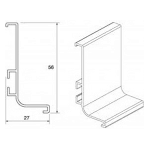 4000mm Gola Horizontal L Profile, Gold Brushed Anodized Alt 2 - Image