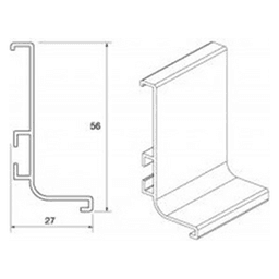 4000mm Gola Horizontal L Profile, Gold Brushed Anodized Alt 2 - Image