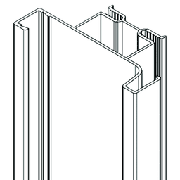 Gola 4.5m 8012 Vertical Double Door Channel Profile LED, Stainless Steel Main - Image