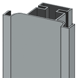 4000mm Gola Double Vertical Cabinet Profile, Black Alt 1 - Image