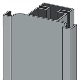 4000mm Gola Double Vertical Cabinet Profile, Black Alt 1 - Image