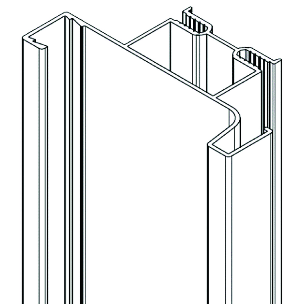 4000mm Gola Double Vertical Cabinet Profile LED, Black Alt 1 - Image
