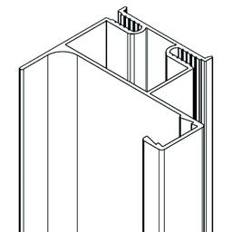 Gola 4.5m 8018 Vertical Single Door Channel Profile LED, Stainless Steel Main - Image