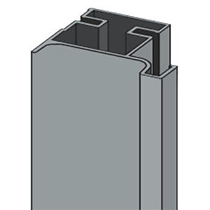 4000mm Gola Single Vertical Cabinet Profile, Gold Brushed Anodized Alt 1 - Image