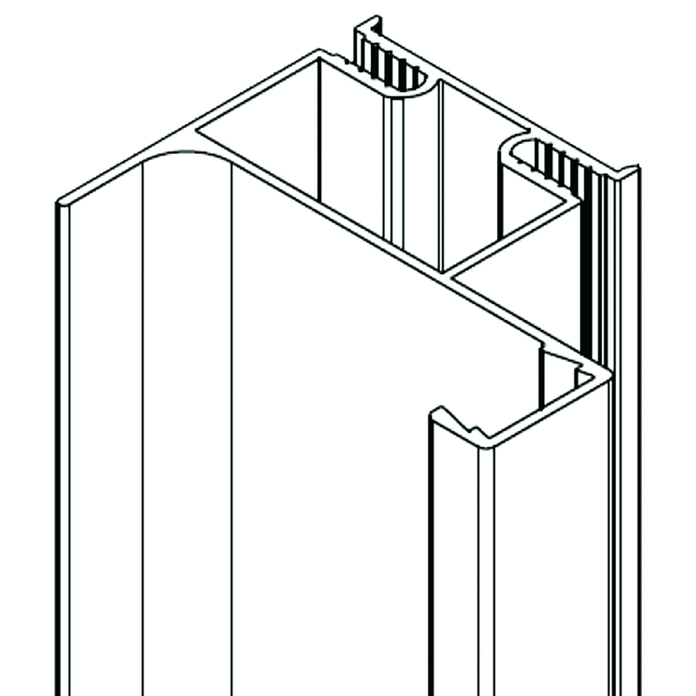 4000mm Gola Single Vertical Cabinet Profile LED, Black Alt 1 - Image
