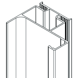 4000mm Gola Single Vertical Cabinet Profile LED, Black Alt 1 - Image