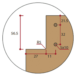 Gola Closed End Cap for Horizontal L Profile, Black Alt 3 - Image