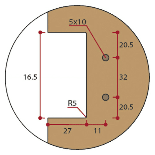 Gola Closed End Cap for Horizontal C Profile, Black Alt 3 - Image