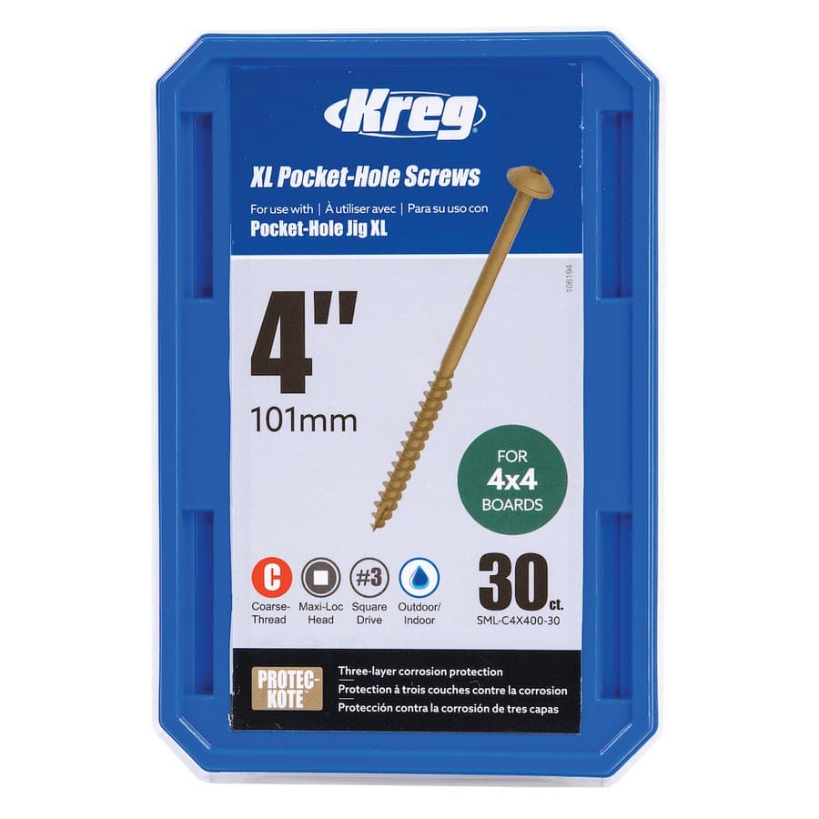 4" XL Pocket Hole Screws 30/Box Kreg SML-C4X400-30 :: Image 30