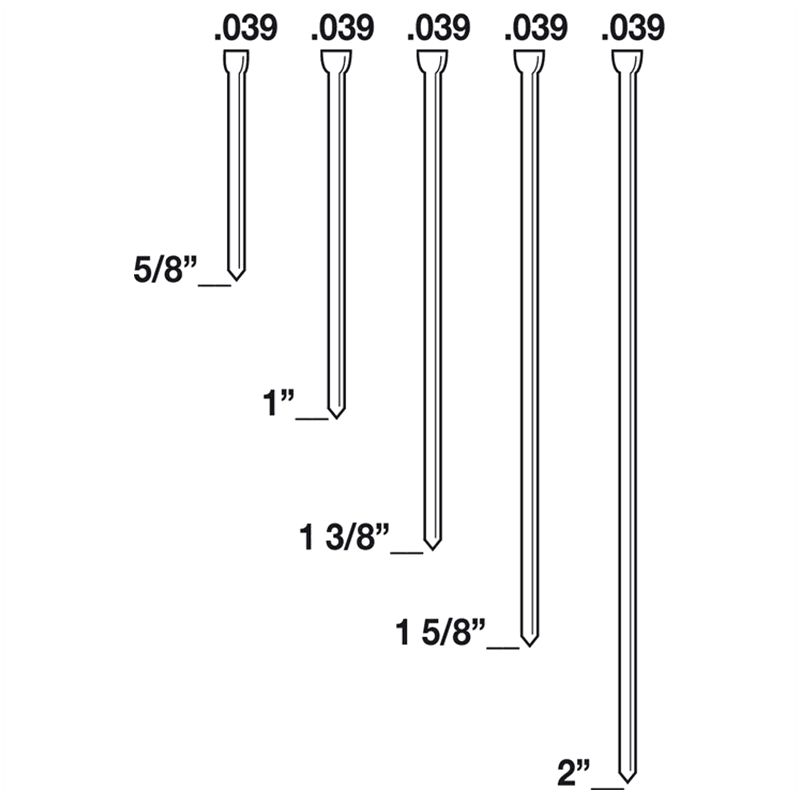 1-3/8" Straight Strip Pin, 21 Gauge, Medium Head, Box of 5 Thousand - Alt Image 2