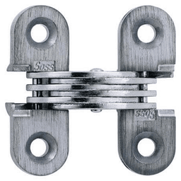 114 Mount Invisible 180° Opening Hinge, Unplated Main - Image