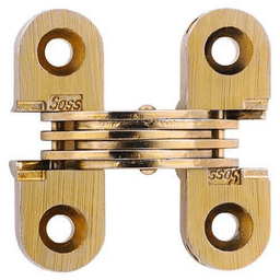 114 Mount Invisible 180° Opening Hinge, Satin Brass Main - Image