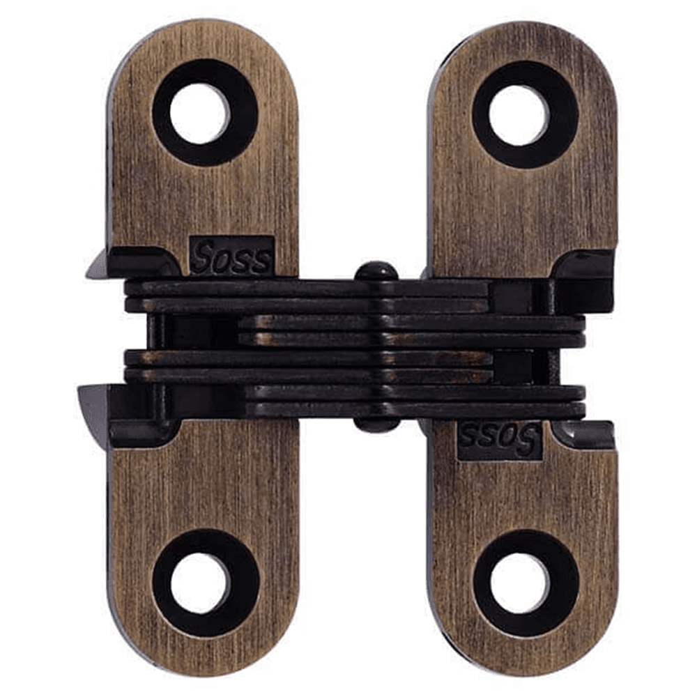 203 Invisible 180° Opening Hinge, Antique Brass Main - Image