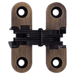 203 Invisible 180° Opening Hinge, Antique Brass Main - Image