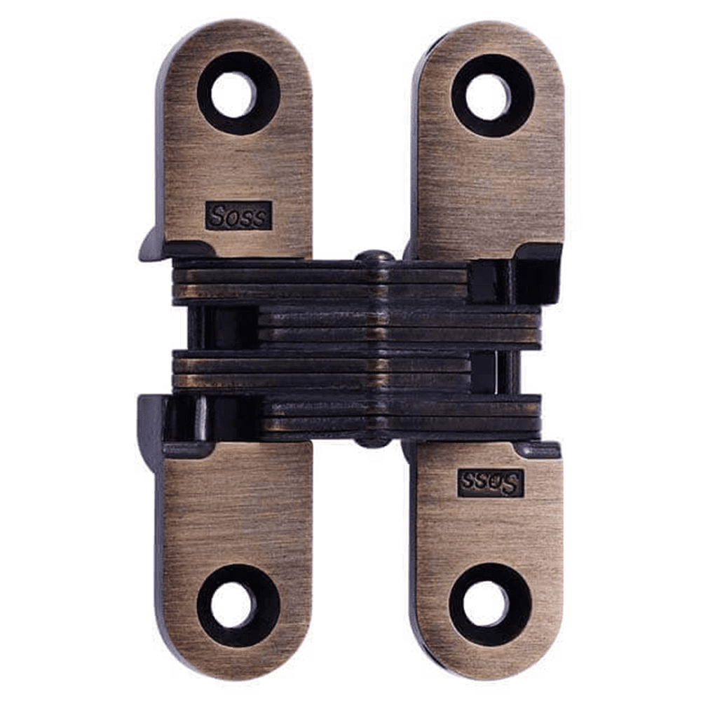 208 Invisible 180° Opening Hinge, Antique Brass Main - Image