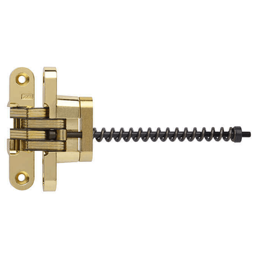 212IC Invisible 180° Opening Closer Hinge, Bright Brass Main - Image