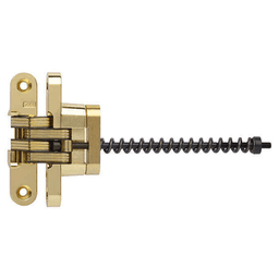 212IC Invisible 180° Opening Closer Hinge, Bright Brass Main - Image