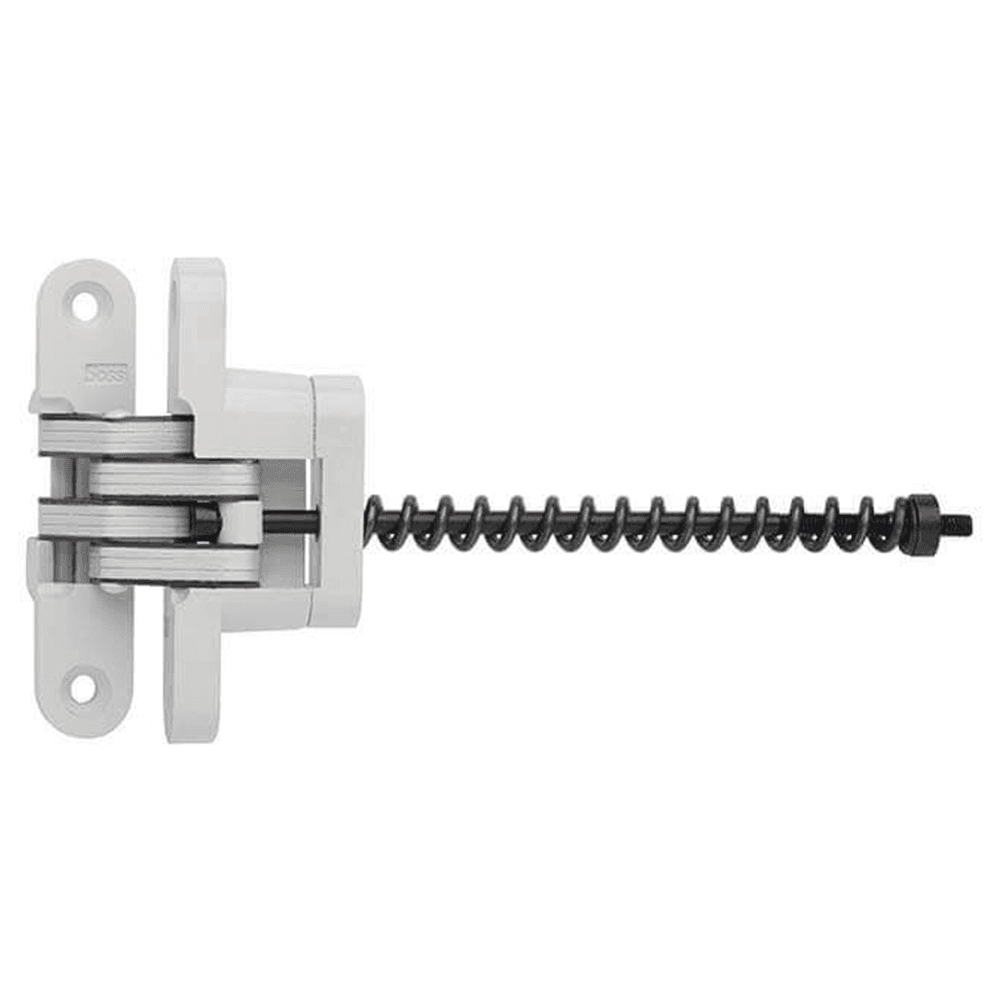 212IC Invisible 180° Opening Closer Hinge, White E-coat Main - Image