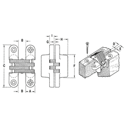 212 Invisible Hinge Router Guide Template - Alt Image 2