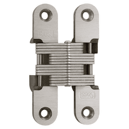 1-1/8" 212 Invisible 180° Opening Hinge, Satin Stainless Steel Main - Image