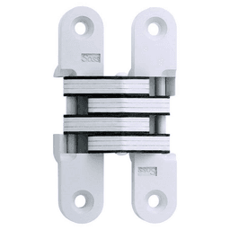 212 Invisible 180° Opening Hinge, White E-Coat Main - Image