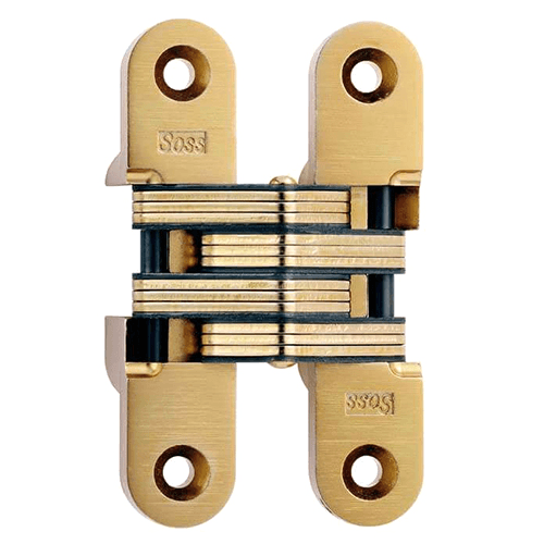 216 Heavy-Duty Invisible 180&#730; Opening Hinge, Satin Brass - Main Image