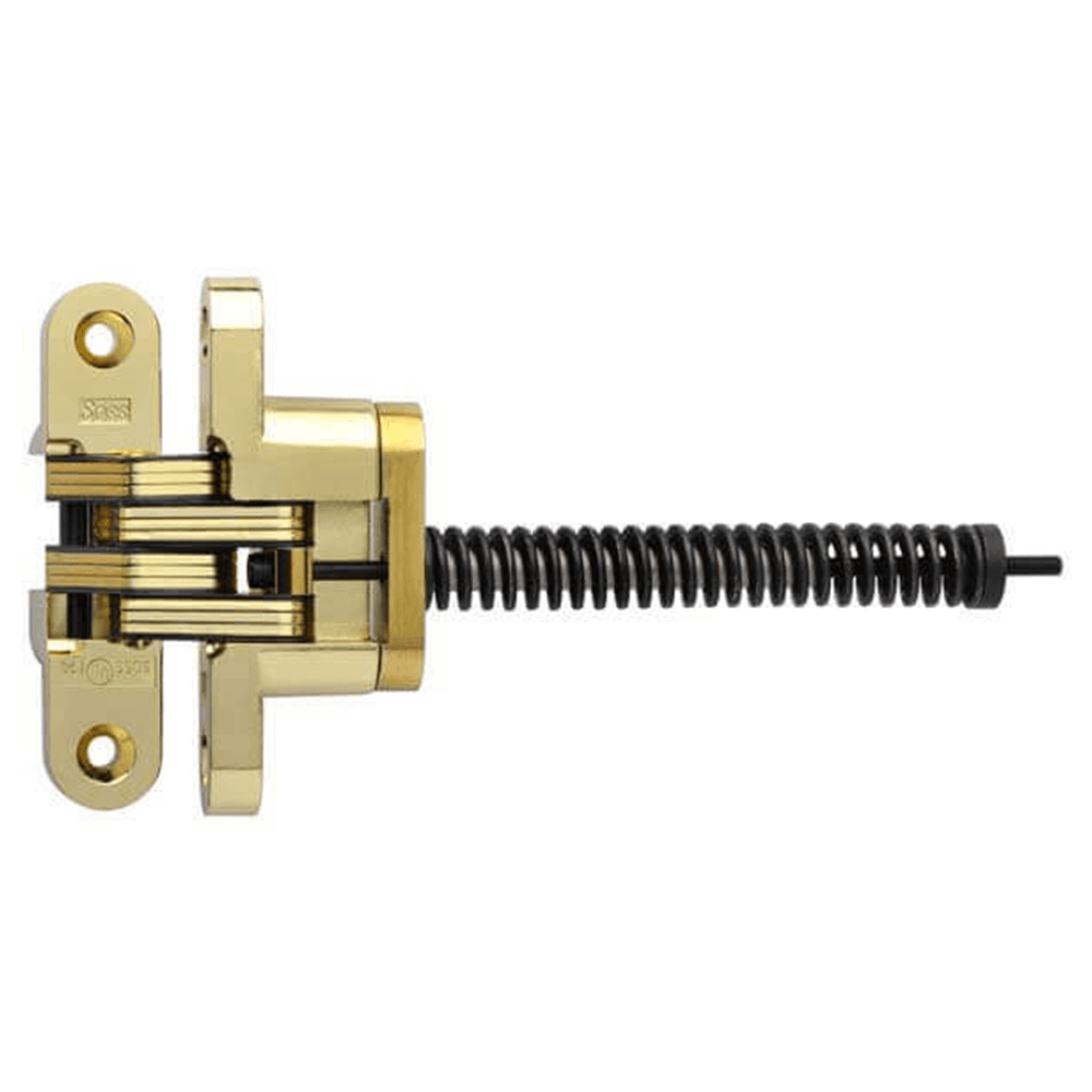 216IC Invisible 180° Opening Closer Hinge, Bright Brass Main - Image
