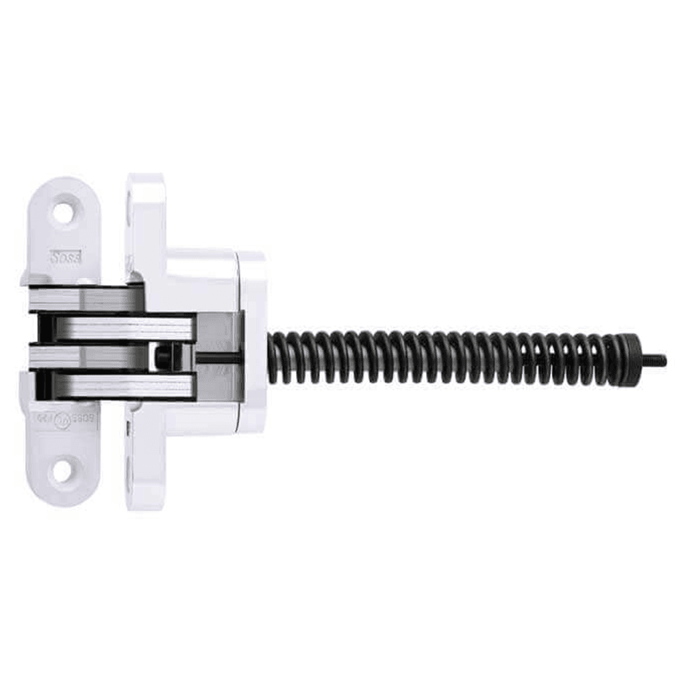 216IC Invisible 180° Opening Closer Hinge, White E-Coat Main - Image
