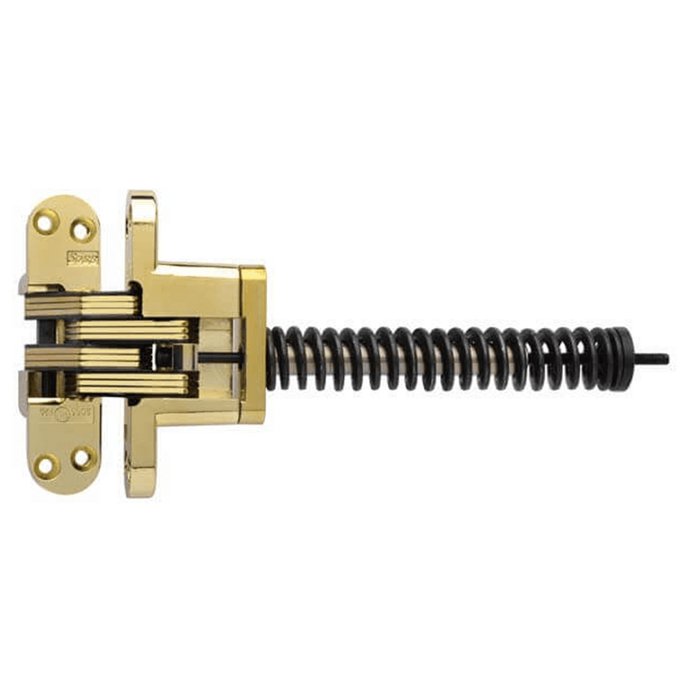 218IC Invisible 180° Opening Closer Hinge, Bright Brass Main - Image
