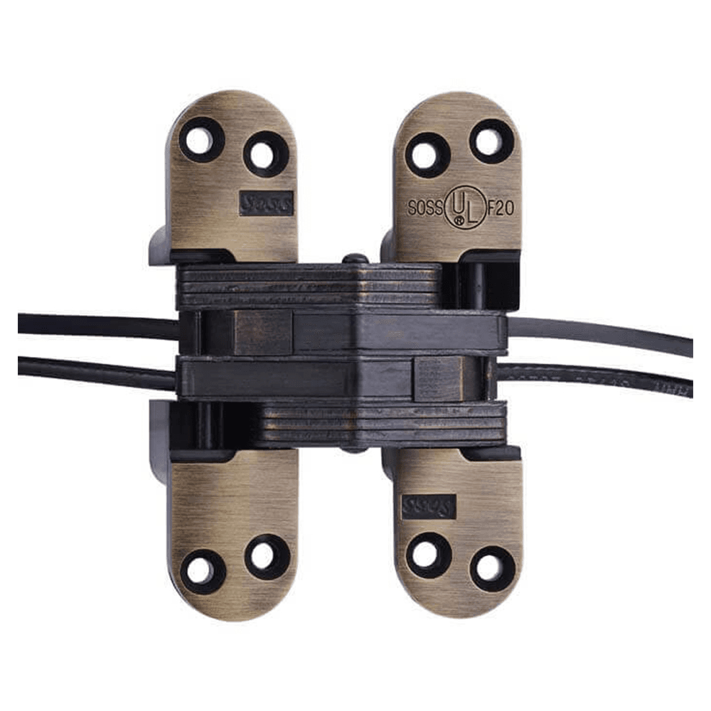 218PT Power Transfer Invisible Hinge, Antique Brass Main - Image