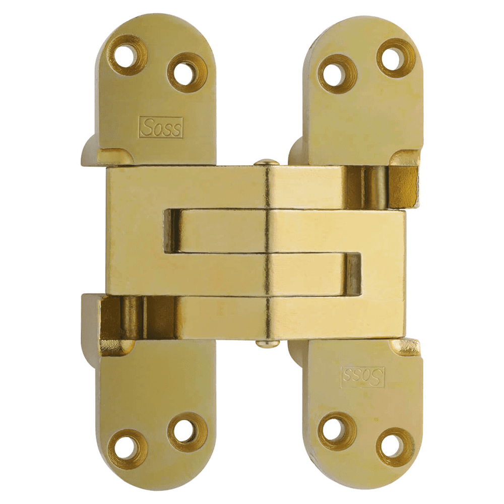 2" 220H Invisible Hercules Hinge, Satin Brass Main - Image