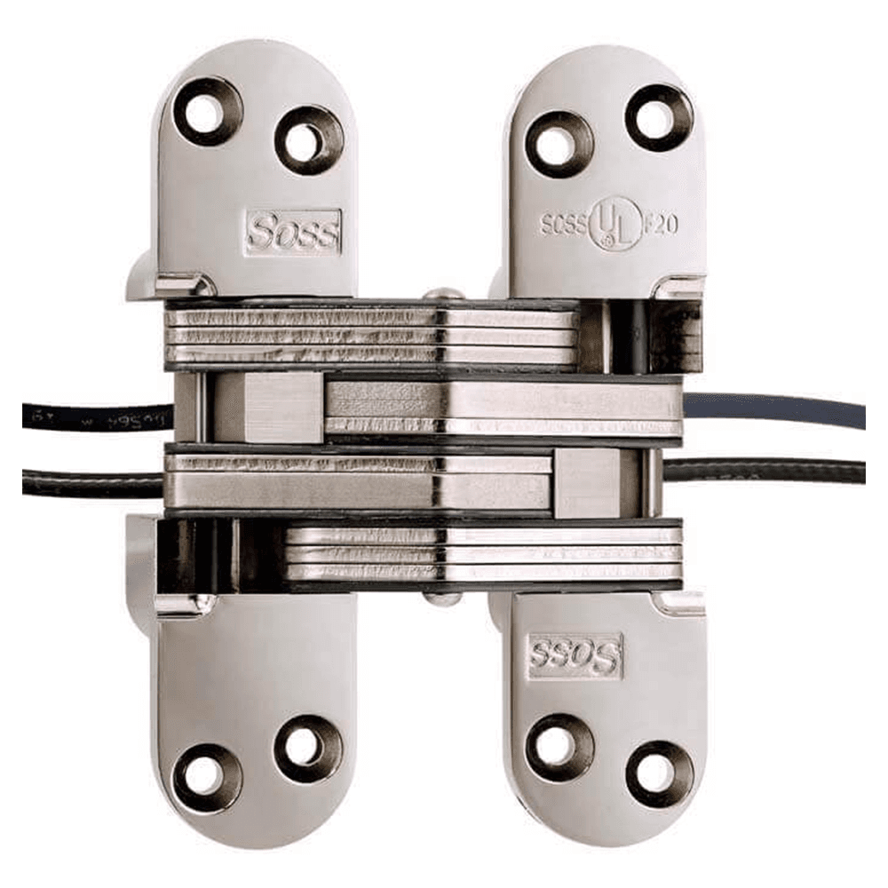 2" 220PT Invisible Power Transfer Hinge, Bright Nickel Main - Image