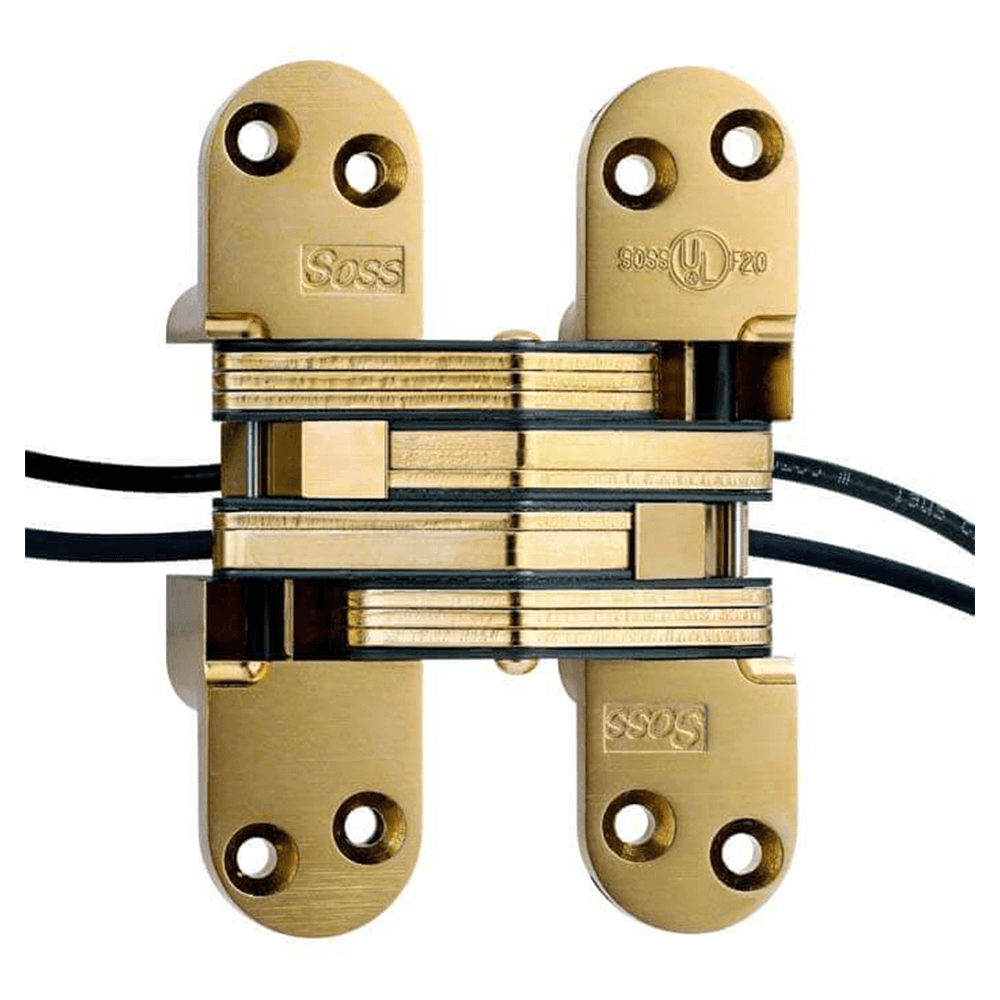 2" 220PT Invisible Power Transfer Hinge, Satin Brass Main - Image
