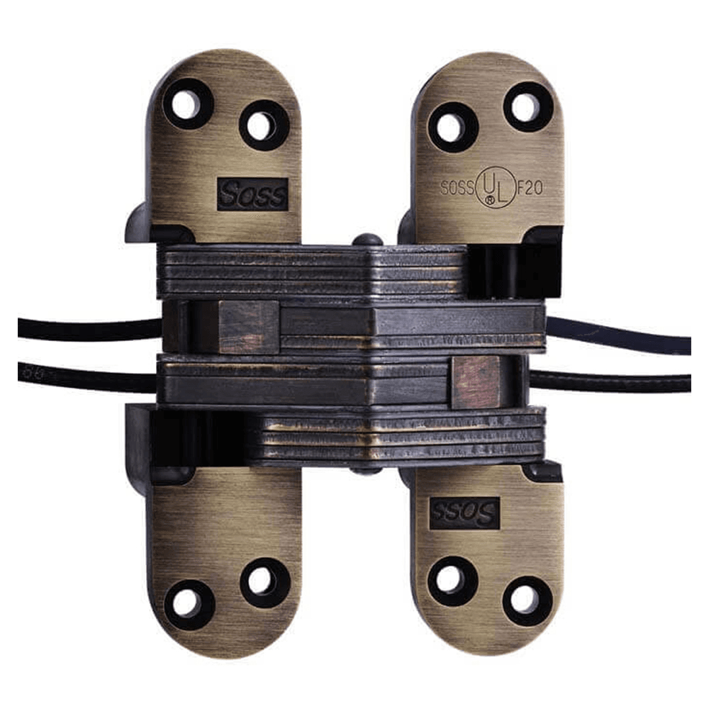 2" 220PT Invisible Power Transfer Hinge, Antique Brass Main - Image