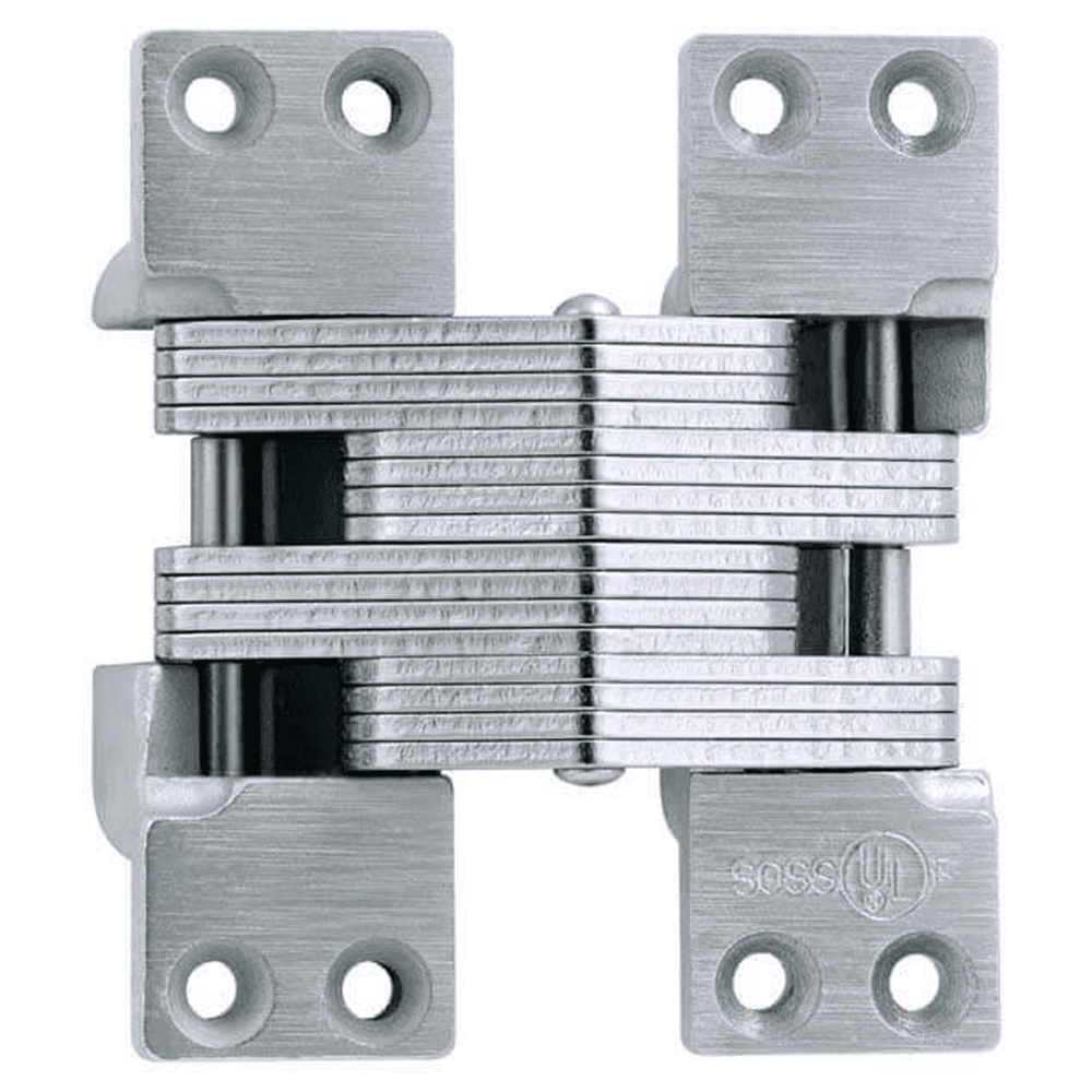 2" 420 Alloy Steel Invisible Hinge, Satin Chrome Main - Image