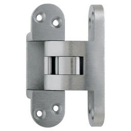 518 Wrap Around Invisible 92° Opening Hinge, Satin Chrome Main - Image