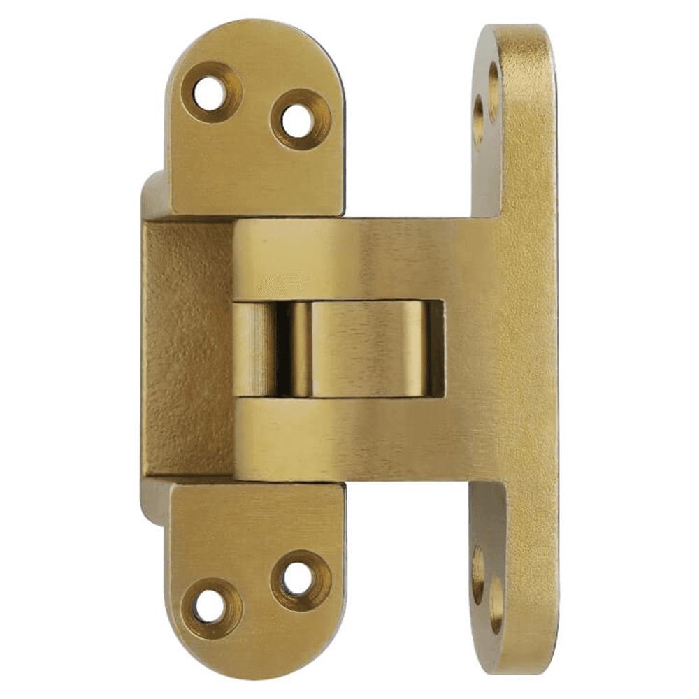 518 Wrap Around Invisible 92° Opening Hinge, Satin Brass Main - Image