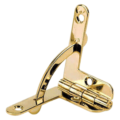 95° Opening Quadrant Hinge, Bright Brass Main - Image