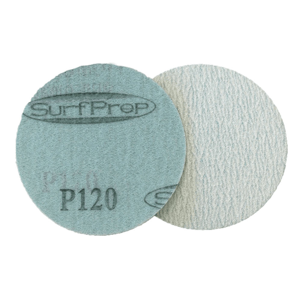 3" Hook/Loop 120 Grit No Holes Film Disc, Aluminum Oxide on Film (100/Box) - Alt Image 1