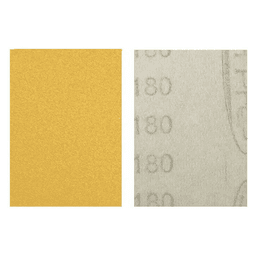 4" x 3" 150 Grit Hook/Loop Aluminum Oxide 6 Holes Latex Paper Abrasive Sheet (100/Box) - Main Image