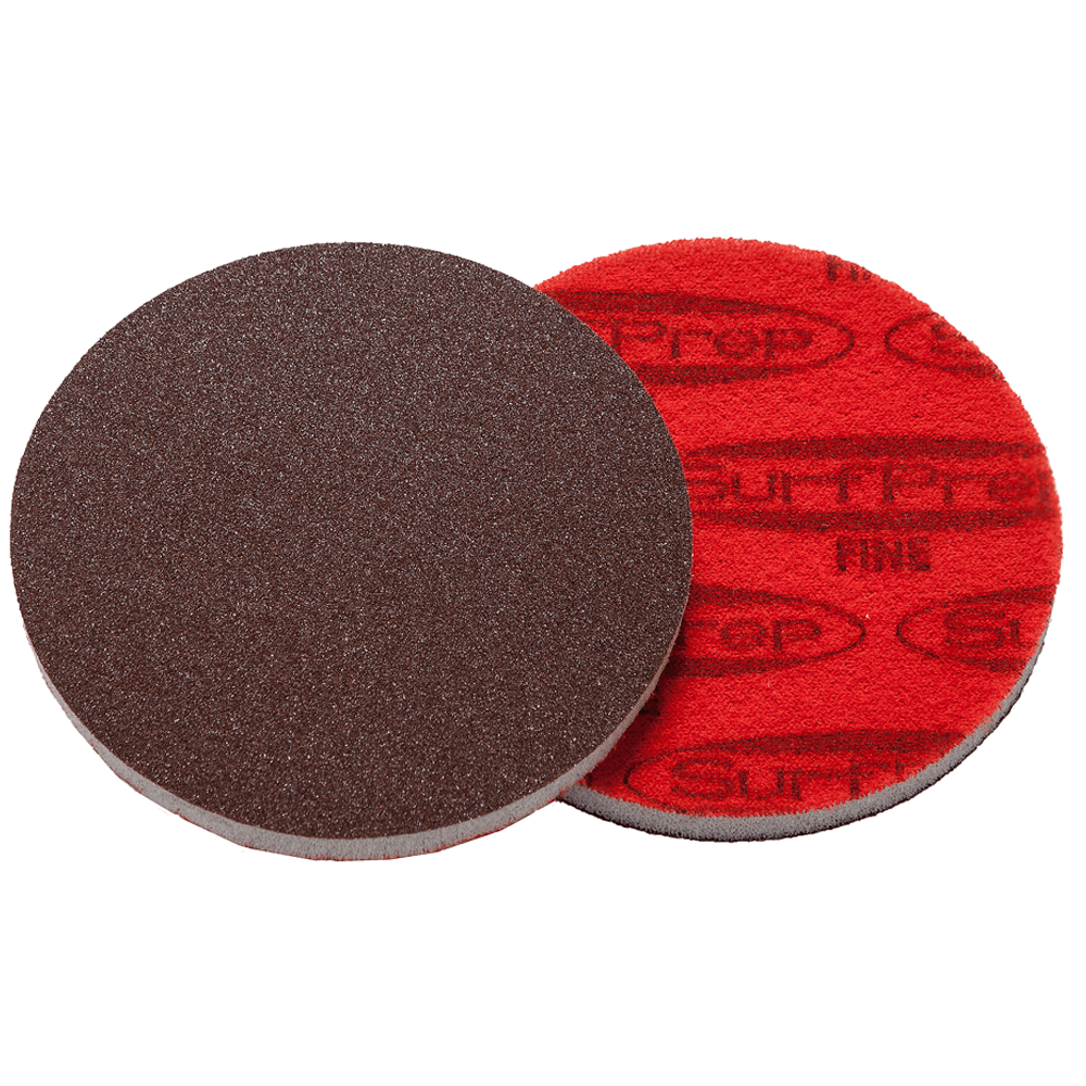 3" Hook & Loop 120-150 Grit No Holes Sanding Disc, Aluminum Oxide on Foam - Alt Image 1