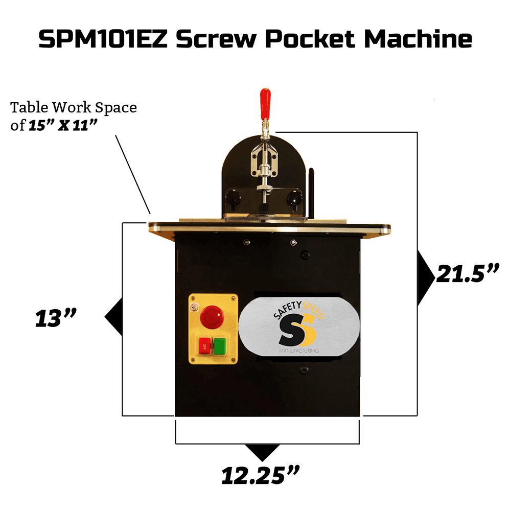 Safety Speed SPM101EZ Tabletop Screw Pocket Machine - Alt Image 2